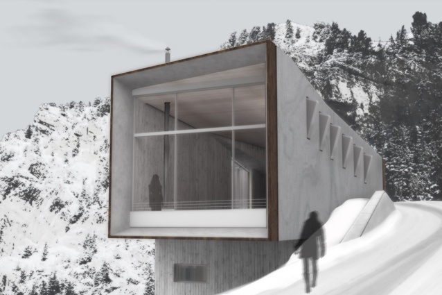 A render of a ski house in Alta, Utah, which is 2,750 metres above sea level.