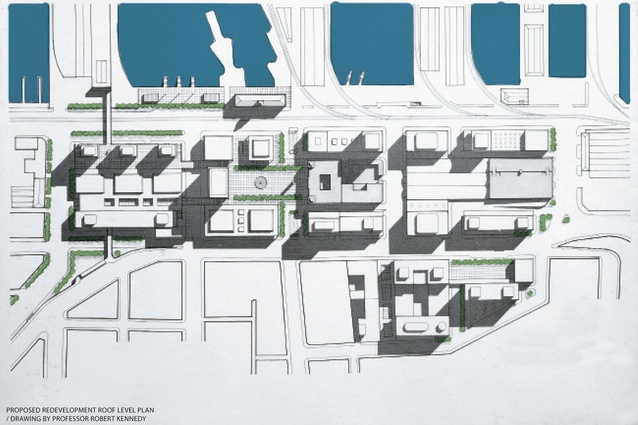 Proposed redevelopment roof level plan.