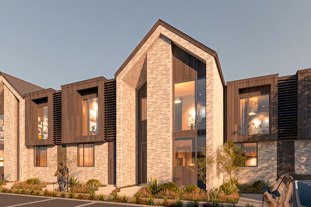 Two and three-bed homes overlooking the car parking.