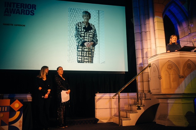 Design legend and inaugural Interior Awards Lifetime Achievement Award recipient Nanette Cameron's recent passing was recognised on the evening.