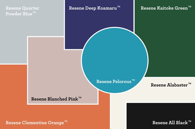 The various Resene colours that feature in the mood board.