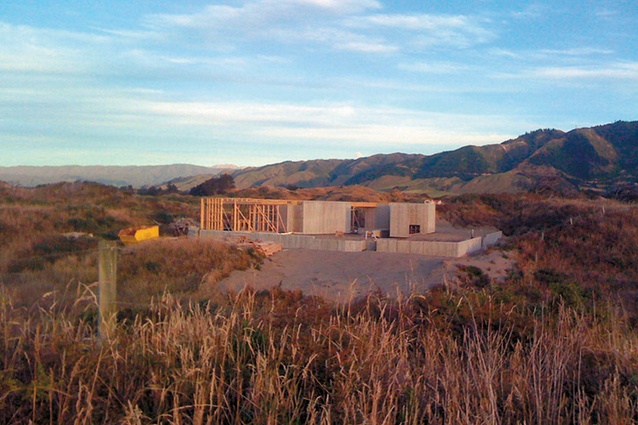 The house has been constructed on compacted sand in the Wellington coast.