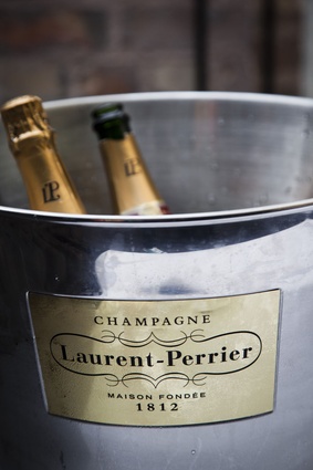 Guests enjoyed a glass of Champagne Laurent-Perrier.