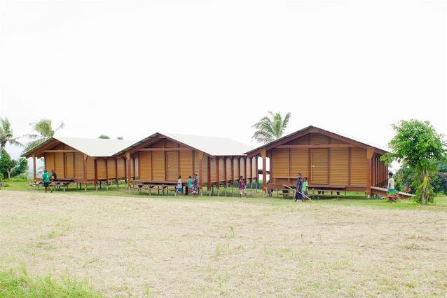 The Nev House community buildings, designed by Ken McBryde, for remote communities on cyclone-ravaged Tanna Island in Vanuatu.