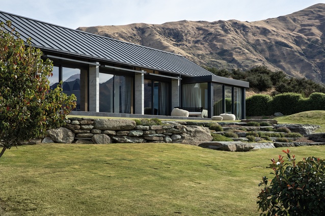 The home is sited a few streets back from the lake in Wanaka, with mountain and water vistas abounding.