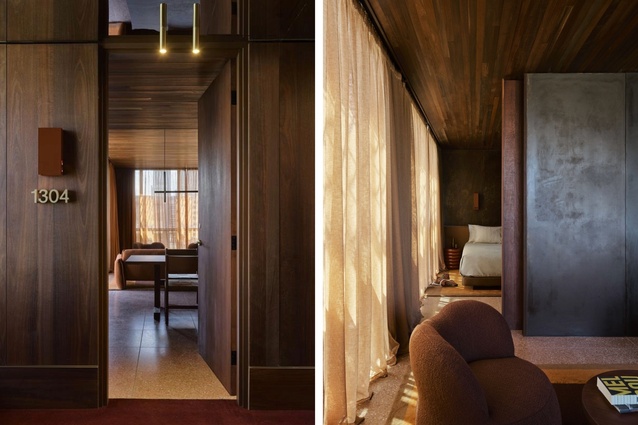 West Australian jarrah blends with locally sourced terrazzo developed specifically for Melbourne Place.