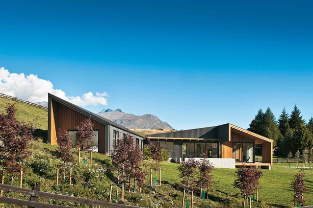 The north elevation of this Arrowtown house. 