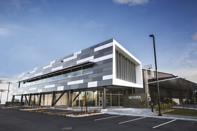 Methven's new global head office, experience centre and manufacturing facility in Avondale, Auckland. 