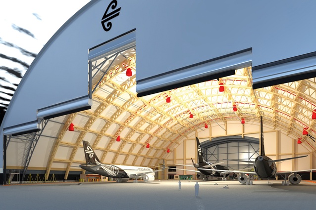 Air New Zealand’s new 10,000m2 hangar at its Auckland International Airport engineering base is due to commence in 2022; at 98 metres, this will be the world’s largest-span engineered-timber hangar.