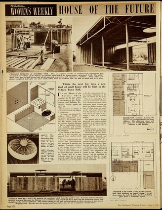 House of the future article from The <em>Australian Women’s Weekly</em>, 5 May 1954.