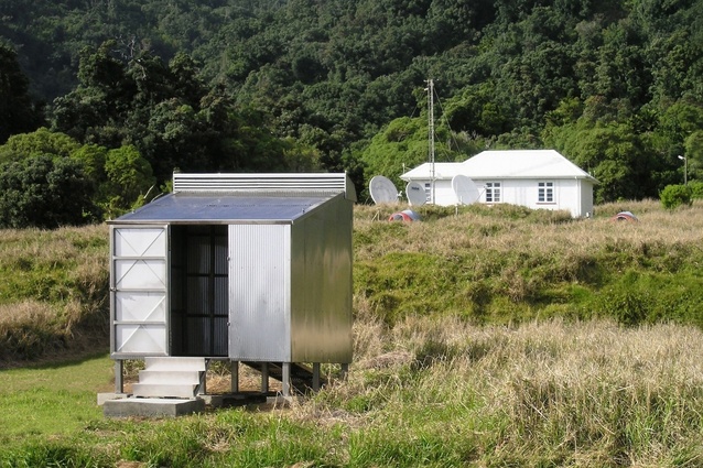 The Raoul Island weather balloon fuel storage hut.