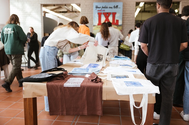 Event attendees were tasked with creating their own event merchandise at the UTAS School of Creative Arts.
Image by <a href="https://www.ninahamilton.photography/"style="color:#3386FF"target="_blank"><u>Nina Hamilton Photography</u></a>