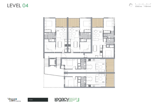 Aria Apartments – fourth-floor plan.