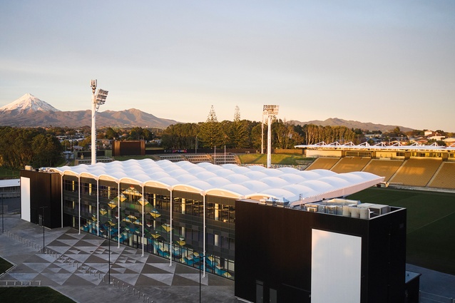Yarrow Stadium, in collaboration with GHD, Ngāti Te Whiti, New Plymouth District Council and tohunga toi artist Kerehama Waru Te Pū.
