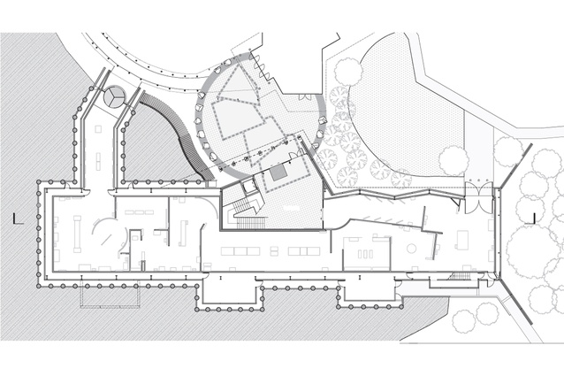 Level One floor plan of the Waitangi Museum.