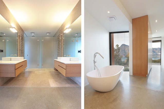 Plumbing World Bathroom Excellence Award-winning house by Trevor Ward Builders Limited in Closeburn Station, Queenstown.
