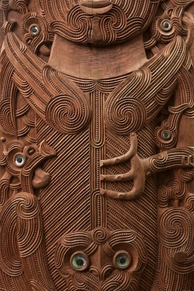Detail from Te Wao Nui a Tane – the gate to the forest habitat.