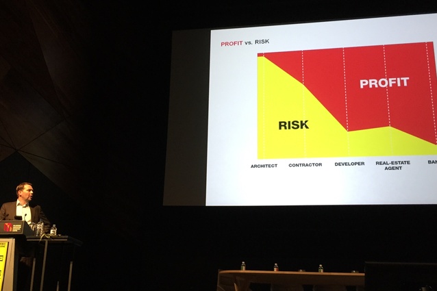 David Gianotten of OMA presenting at the Australian Institute of Architects' 2015 National Conference.