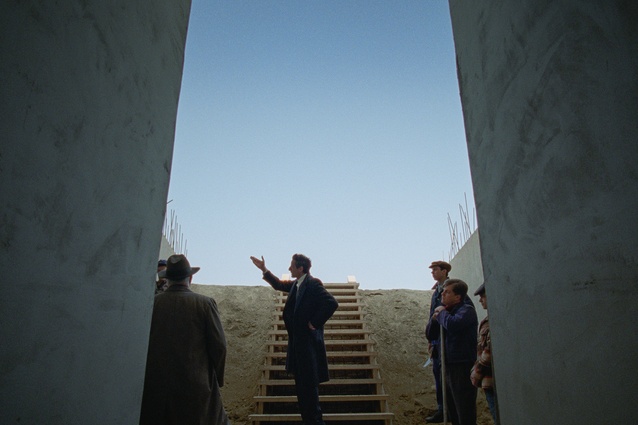 László directing proceedings on site.