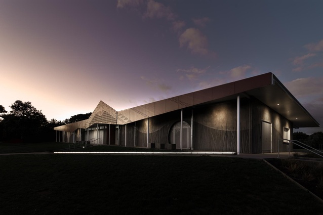 The Ngāti Ōtara Park Multisport Clubrooms by Pacific Environments.