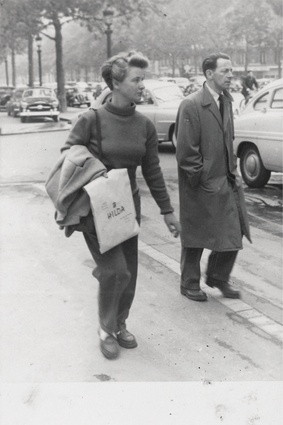 Lillian Laidlaw on the Champs-Élysées in Paris during the 1950s, when working for André Sive.