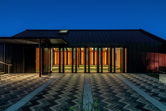 Shortlisted – Education: Te Rau Karamu Marae by Athfield Architects and Te Kāhui Toi, Massey University in association.