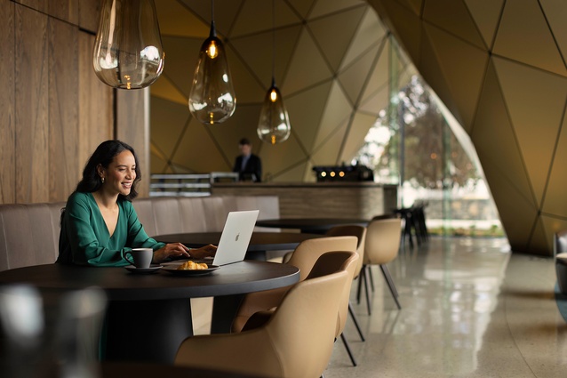 Winner - Interior Architecture: Te Arikinui Pullman Auckland Airport Hotel by Warren and Mahoney Architects and Space Studio in association.