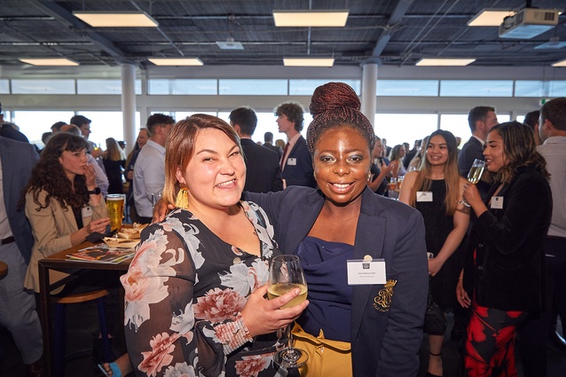 Dorota Samorrow, 2017 Fletchers Key Partner Scholarship recipient and project manager with European Stone Masons with Naomi Mabvurira 2016 Study Award recipient and cadet with Hawkins.