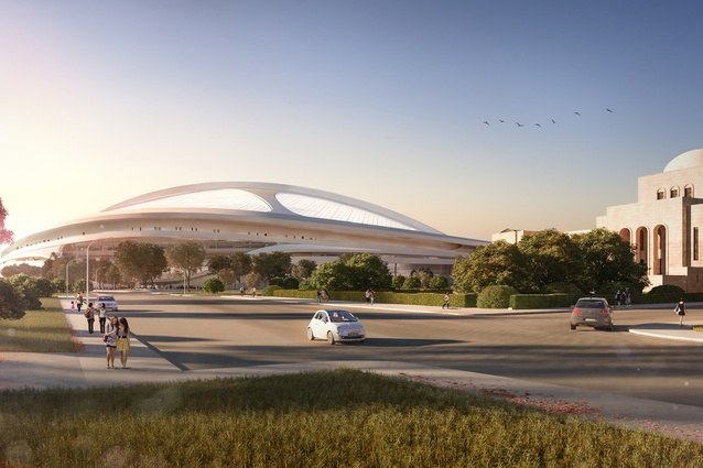 Proposed Tokyo Olympic Stadium by Zaha Hadid Architects.