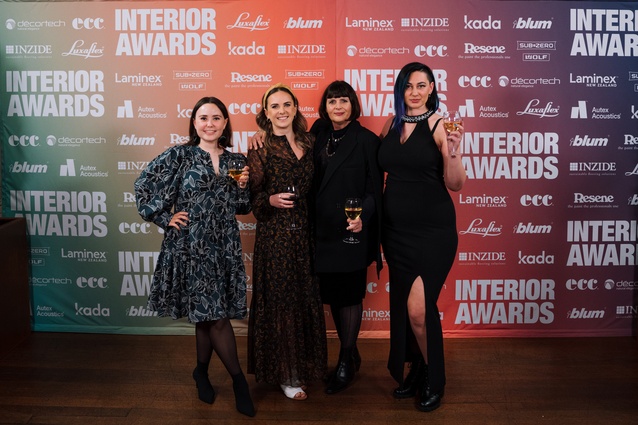 Kate Kapitonova, Shelena Kaulima, Tania Bailey and Brittany Smith – the team from Interior Awards 2022 sponsor Blum New Zealand.