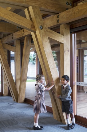 Finalist: Craftsmanship – Junior School timber structure (Christchurch) by Andrew Barrie Lab & Tezuka Architects.