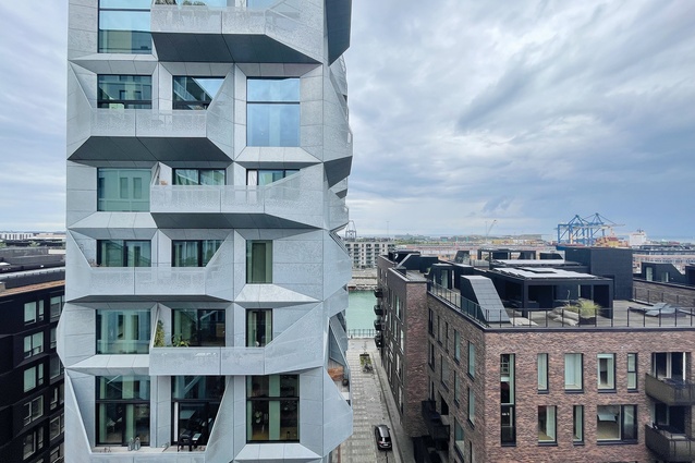Once the industrial port of Copenhagen, Nordhavn is now a thriving, people-centred district. Many existing buildings and structures have been retained and repurposed, such as this former grain silo by Cobe.