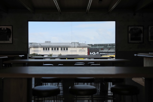 The bar has direct views to Eden Park stadium from the rear.