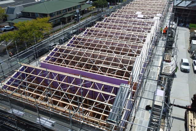 Standardised medium-density housing under construction in Auckland.
