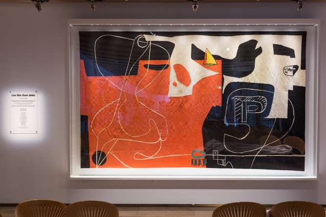 The tapestry <i>Les Dés Sont Jetés</i> (“The Dice Are Cast”) designed by Le Corbusier for Jørn Utzon now hangs in its intended home, Sydney Opera House.