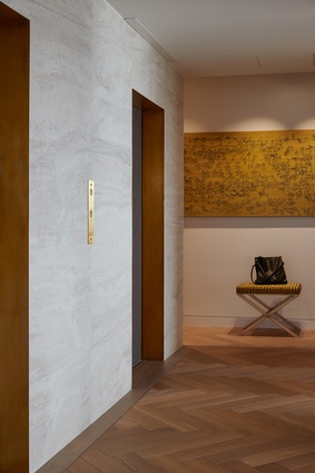 An elegant, defined lobby space offers a real sense of entry.