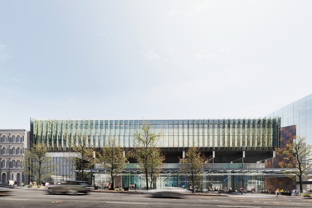 The view of the centre from Hobson Street. 