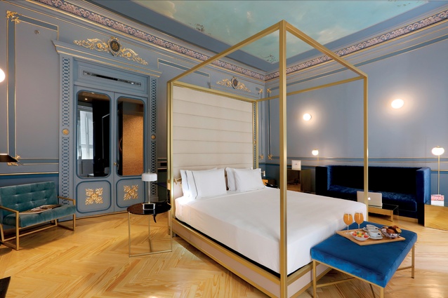 The Axel Hotel in Madrid retains its rich heritage, finishings and colours throughout while creating spaces in which both to rest and to play. 