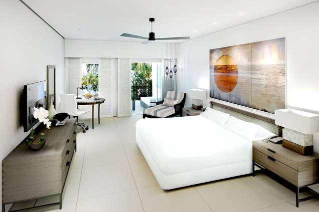 Hilton Resort & Spa by Morning Light Ltd/Mae Martin Interior Design, Mauritius, 2013. Model room concept design option for a 5 star beachfront hotel.  