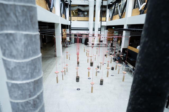 <em>Land (Im)Balance</em> on display in the heart of Wellington Faculty of Architecture and Design
Innovation.