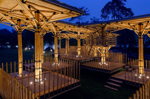 Bamboo Playhouse. In Malaysia the use of bamboo in modern buildings is very rare, so the playhouse project explores its potential as a sustainable building material.