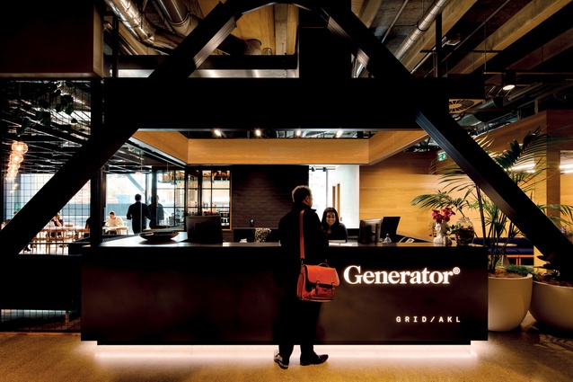 Generator operates the GridAKL 12 Madden and Mason Bros sites. Crafted from mild steel and oak panelling, this back lit concierge desk is located adjacent to the members’ lounge on the ground floor at 12 Madden Street.