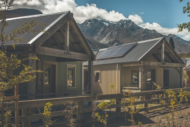 The campground includes nine wood-and-metal cabins which are simple but charming with a natural palette.