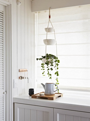 The kitchen with simple, beautiful detail. 