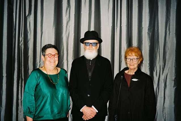 This year's awards jury, from left: Justine Clark, Craig Moller and Dr Sarah Treadwell. The fourth juror, Carinnya Feaunati, was unable to attend the awards evening.