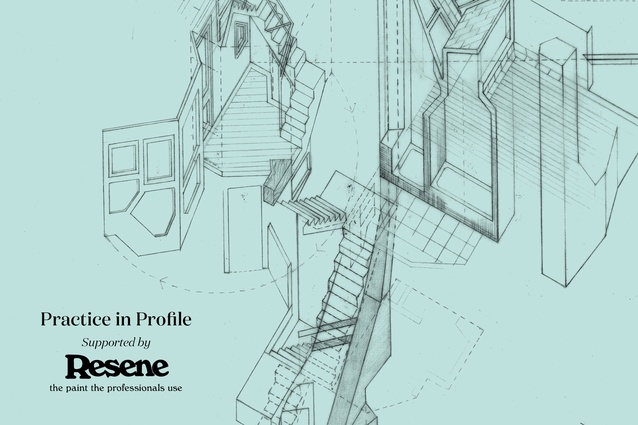 Casa Providencia, Badalona. Axonometric drawing of the central light-well and stairs. March 2007. 