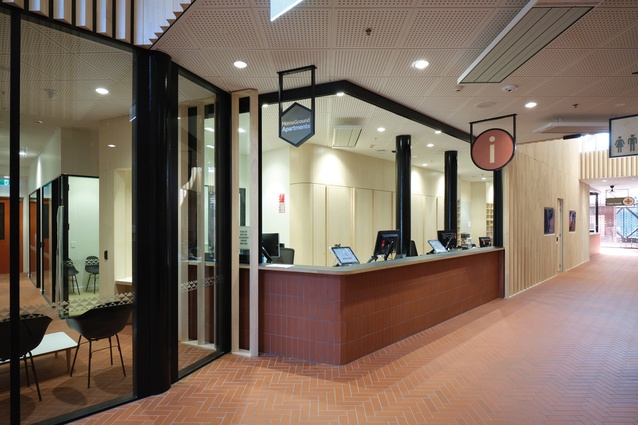 The reception area includes the lift lobby to left.