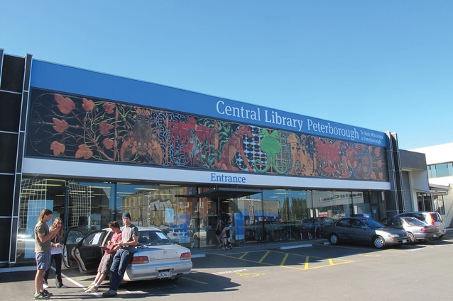 Snapshots from <em>Christchurch: The Transitional City Pt IV</em>: A temporary central city library is constructed on 91 Peterborough Street.
