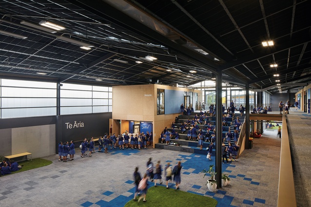 Large, undercover areas represent a luxury that could not have been realised without the re-use of the warehouse structure. Pictured here is Block 3 and the Learning Stair.