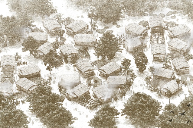 Winner: ပစ်တိုင်းတောင် Pyit-Taing Htaung. A bamboo housing cluster.
